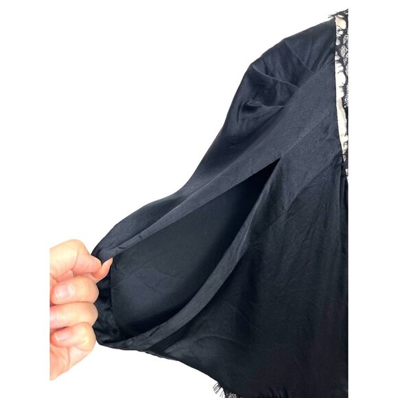 BCBGMAXAZRIA Silk Romantic Lace front blouse Y2K sz L - Picture 4 of 10